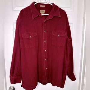 Vintage St. John’s Bay flannel‎ shirt Men’s solid button down long sleeve XXL